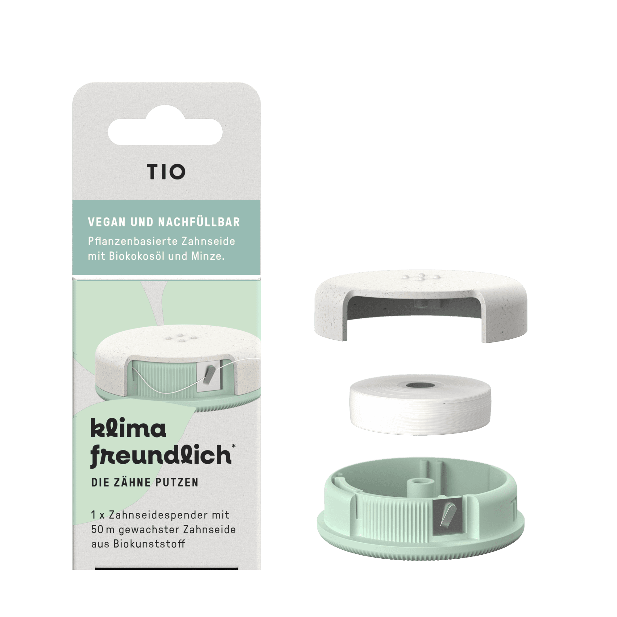 Zahnseide TIOFLOSS - vegan, pflanzenbasiert